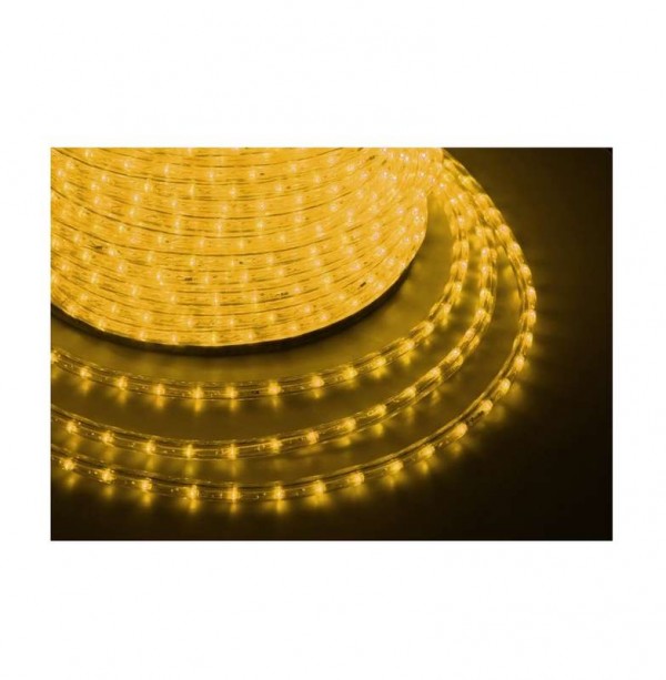  Шнур светодиодный Дюралайт чейзинг круглый 13мм желт. 2.4Вт/м 220В IP54 (уп.100 м) NEON-NIGHT 121-321 