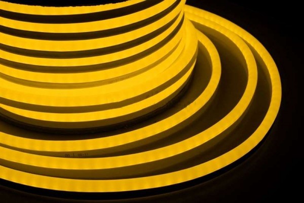  Шнур светодиодный гибкий неон LED NEON FLEX 12х26мм 80LED/м 4Вт/м 220В IP54 желт. (уп.50м) NEON-NIGHT 131-011 