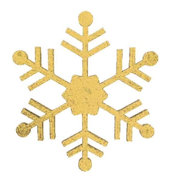  Фигура елочная "Снежинка классическая" 66см золото Neon-Night 502-386 