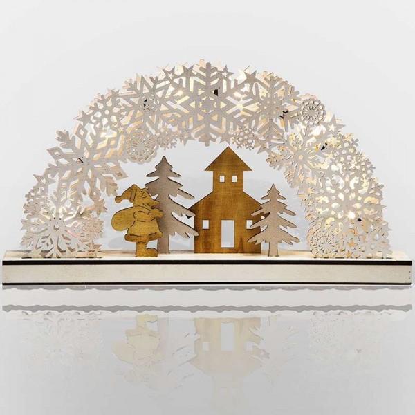  Фигура деревянная с подсветкой "Рождественская сказка" 44.5х6х24см Neon-Night 504-021 