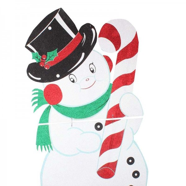  Фигура "Снеговик в шляпе" 175х90см бел. Neon-Night 502-394 