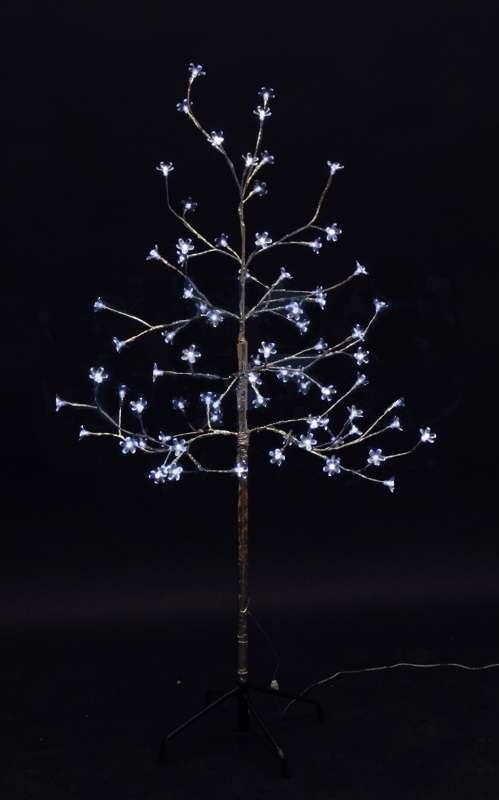  Дерево светодиодное "Комнатная сакура" бел. 120см ствол и ветки фольга 80LED 8Вт 24В IP44 (с трансф.) NEON-NIGHT 531-255 