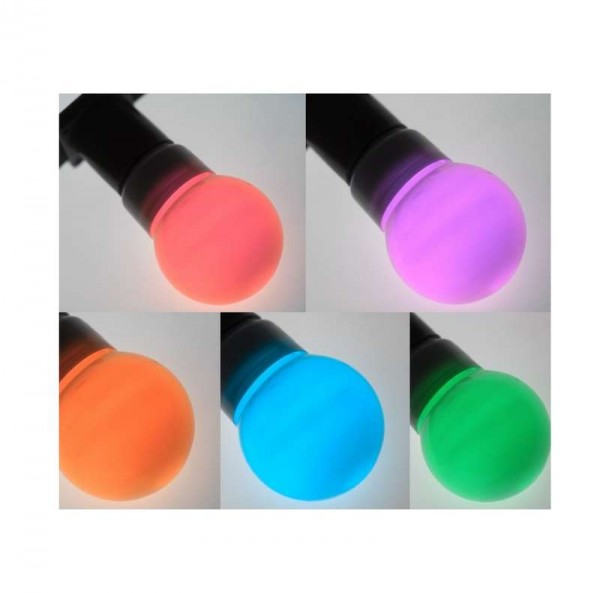  Лампа светодиодная 3Вт 9LED Шар d50 E27 RGB Neon-Night 405-512 