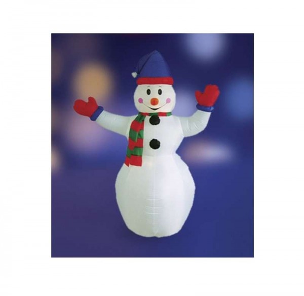  Фигура "Снеговик с шарфом" 3D надувная 180см внутр. подсв. 18Вт 12В IP65 (с блоком питания и компрес.) NEON-NIGHT 511-208 