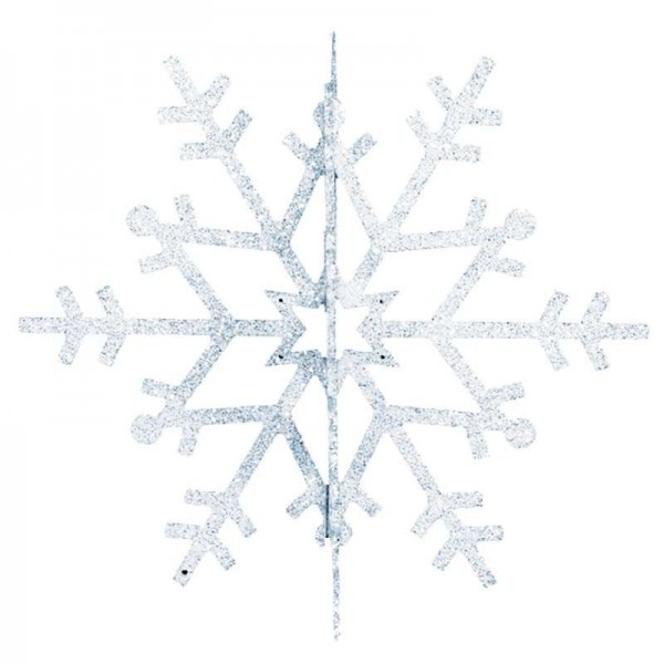  Фигура елочная "Снежинка резная 3D" 61см серебр. (уп.6шт) Neon-Night 502-366 