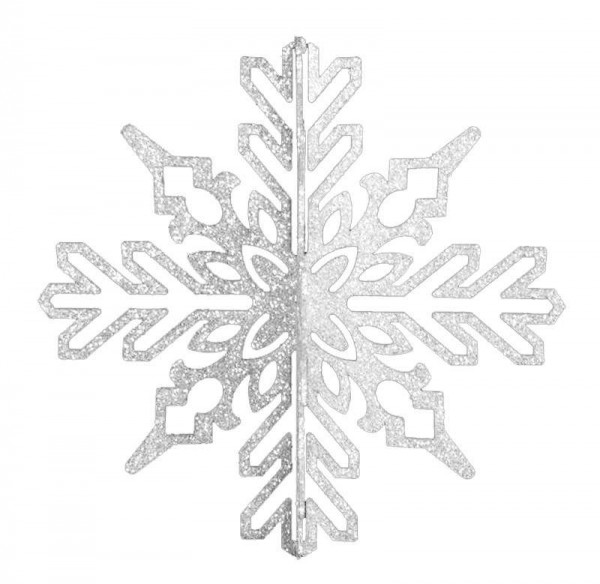  Фигура елочная "Снежинка ажурная 3D" 46см бел. (уп.6шт) Neon-Night 502-356 