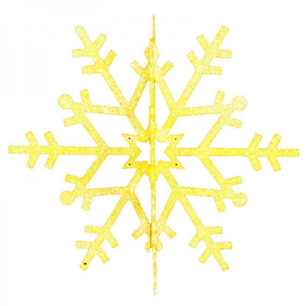  Фигура елочная "Снежинка резная 3D" 31см золото (уп.8шт) Neon-Night 502-341 
