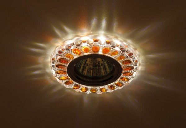  Светильник DK LD10 SL OR/WH декор cо светодиодной подсветкой MR16 прозр. оранж. ЭРА Б0028093 