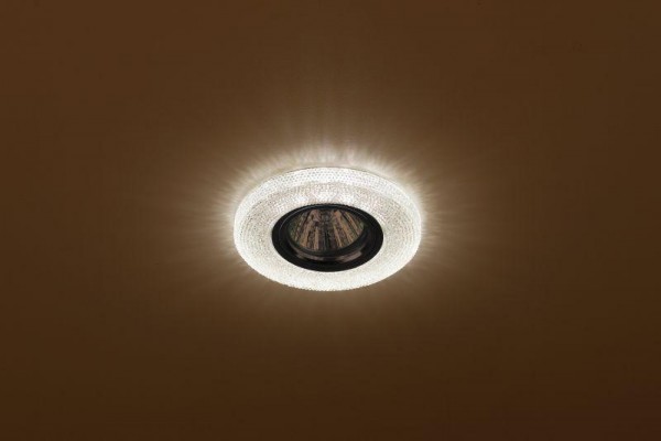  Светильник DK LD1 BR декор со светодиод. подсветкой GU5.3 220В 50Вт корич. ЭРА Б0018778 