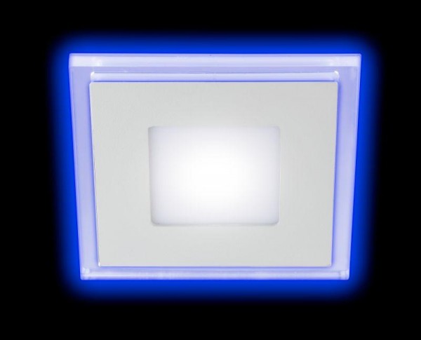  Светильник светодиодный 4-6 BL 6Вт 220В 4000К квадратный с синей подсветкой Эра Б0017495 