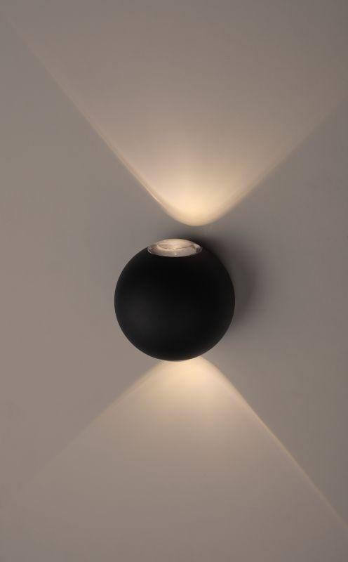  Светильник WL11 BK декор. подсветка светодиод. 2х1Вт IP54 черн. ЭРА Б0034609 