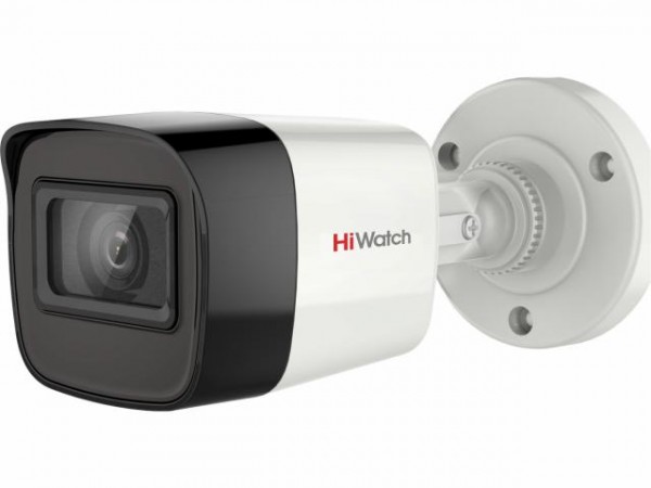  Камера HD-TVI DS-T200A (2.8мм) 2Мп уличная цилиндрическая с EXIR-подсветкой до 30м и встроенным микрофоном (AoC) HiWatch 00-00003515 