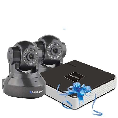  Комплект NVR C37 KIT (видеорегистратор+2 камеры-IP поворотные WiFi C7837WIP) VStarcam 00-00000635 