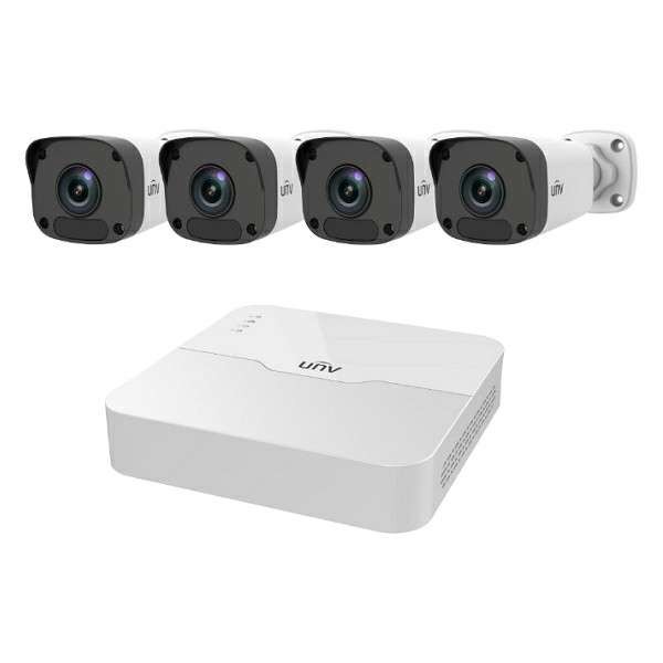  Комплект видеонаблюдения (4 уличных цилиндр. камеры + видеорегистратор) KIT/301-04LB-P4/4х2122LR3-PF40M-D Uniview 00-00001500 