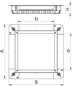 Фотография №1, Основание монтажное с крышкой и заглушкой, для кабельных каналов скрытой установки в стяжке (распределительная коробка)
