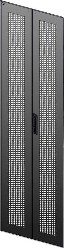  Дверь перфорированная двустворч. для шкафа LINEA N 33U 600мм черн. ITK LN05-33U6X-D2P 