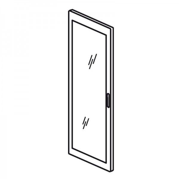  Дверь для шкафов XL3 4000 (выгн. остекл.) H=725мм Leg 020564 