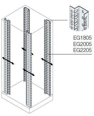  Рама 19дюйм. для серверных шкафов 800х1800мм ABB EG1805 