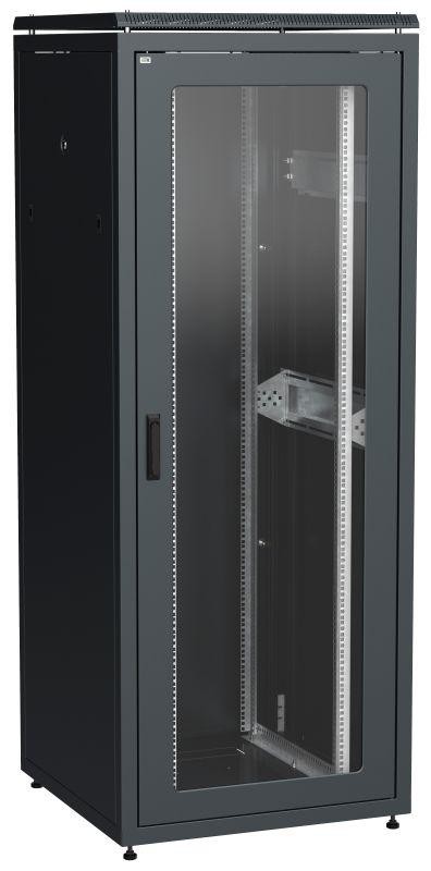  Шкаф сетевой LINEA N 42U 800х800мм стекл. передняя дверь задняя металлическая черн. ITK LN05-42U88-GM 