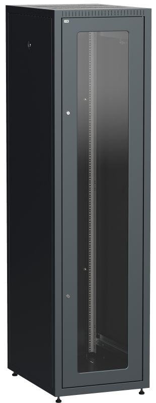  Шкаф сетевой LINEA E 33U 600х800мм стекл. передняя дверь задняя металлическая черн. ITK LE05-33U68-GM 