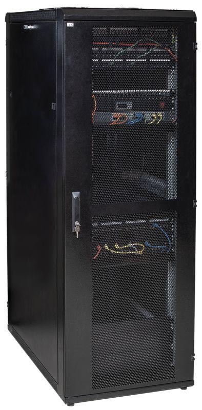 Шкаф серверный 19дюйм 42U 800х1000мм перф. передняя и задняя двери черн. (задняя дверь и часть рамы) ITK LS05-42U81-PP-2 