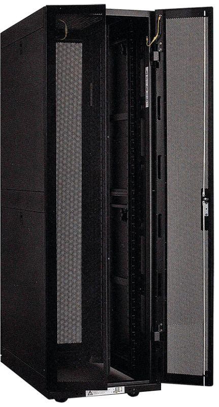  Шкаф серверный 19дюйм 42U 800х1000мм передняя двустворч. перф. дверь; задняя перф. черн. (боковые двери) ITK LS05-42U81-2PP-3 