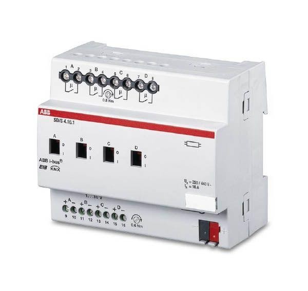  Светорегулятор для ЭПРА 1-10В 4-кан. SD/S 4.16.1 16А MDRC ABB 2CDG110080R0011 