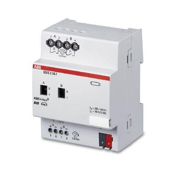  Светорегулятор для ЭПРА 1-10В 2-кан. SD/S 2.16.1 16А MDRC ABB 2CDG110079R0011 