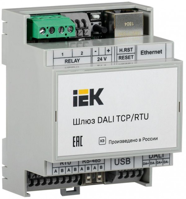  Шлюз DALI TCP/RTU на 64 устройства IEK LAD00-02-0-064-K03 