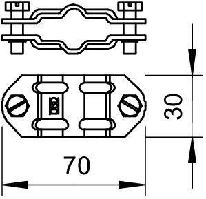  Соединитель проволока-полоса d8-10хFL 30мм 233 8 FT OBO 5336309 