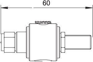  Устройство защиты от импульсных перенапр. УЗИП для коаксиального кабеля (тип разъема F) 130В DS-F m/w OBO 5093275 