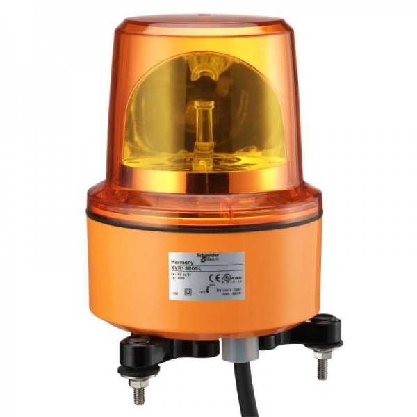  Лампа-маячок вращ. 120В AC 130мм оранж. SchE XVR13G05L 
