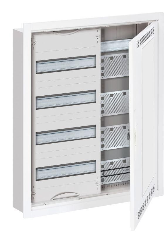  Шкаф 48М в нишу с медиапанелями 684х560х120 с расстоянием между DIN-рейками 125мм и самозажимными клеммами N/PE и Wi-Fi дверью с вент. отверстиями U42MMW ABB 2CPX030683R9999 