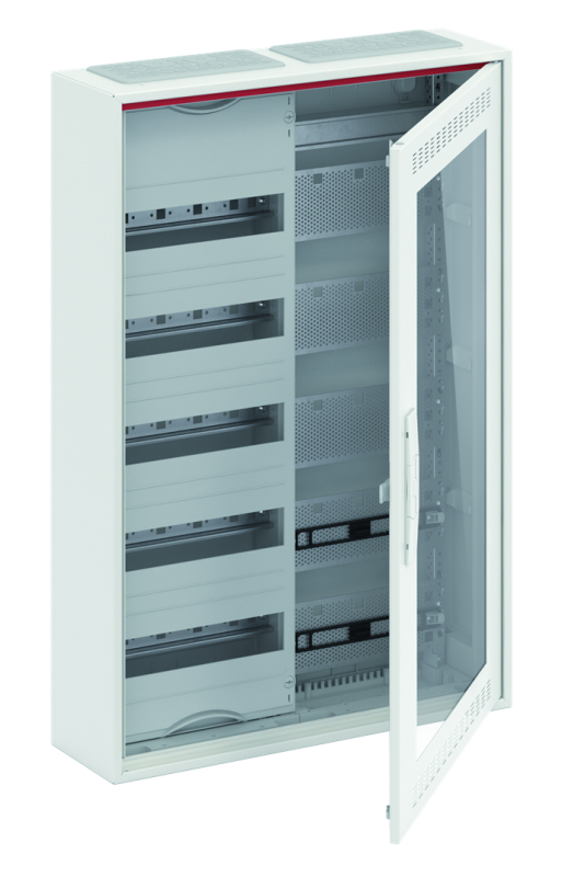  Шкаф 60М навесной с медиапанелями IP30 800х550х160 с расстоянием между DIN-рейками 125мм и самозажимными клеммами N/PE и Wi-Fi дверью с вент. отверстиями CA25VMW ABB 2CPX052221R9999 