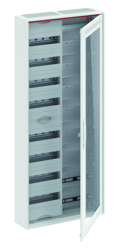  Шкаф 96М навесной с медиапанелями IP30 1250х550х160 с расстоянием между DIN-рейками 125мм и самозажимными клеммами N/PE и Wi-Fi дверью с вент. отверстиями CA28VMW ABB 2CPX052224R9999 