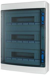  Шкаф навесной 3 ряда 54-мод. УФ-стойкий поликарбонат индустриальная серия; N/PE клеммы в комплекте IKA-3/54-ST-UV IP65 EATON 174195 