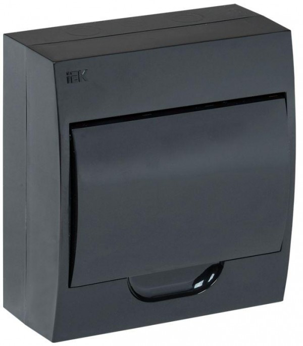  Корпус модульный пластиковый ЩРН-П-8 IP41 навесной черн. черн. дверь IEK MKP13-N-08-41-K02 