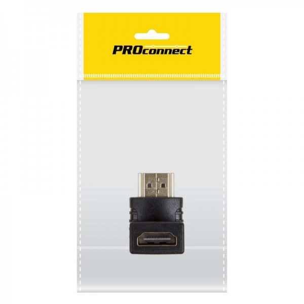  Переходник гнездо HDMI - штекер HDMI угловой gold (инд. упак.) PROCONNECT 17-6805-7 