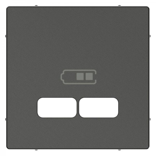  Накладка центральная Merten для механизма USB 2.1А SM антрацит SchE MTN4367-0414 