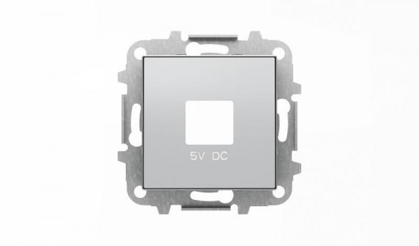  Накладка для механизмов зарядного устройства USB арт.8185 SKY серебристый алюм. ABB 2CLA858500A1301 