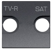  Накладка для TV-R-SAT розетки 2мод. Zenit антрацит ABB 2CLA225010N1801 