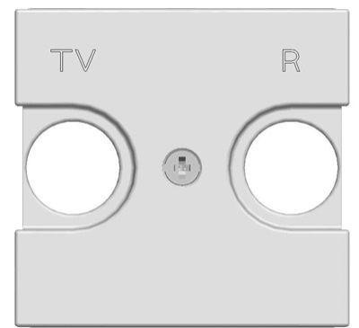  Накладка для TV-R розетки 2мод. Zenit бел. ABB 2CLA225080N1101 