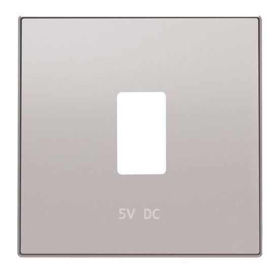  Накладка для механизма USB зарядного устройства SKY серебр. алюм. ABB 2CLA858520A1301 