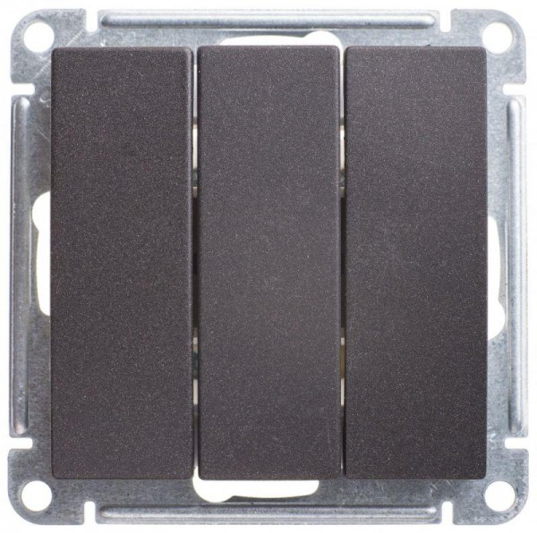  Механизм выключателя 3-кл. СП W59 10А IP20 10AX черн. бархат SchE VS0510-351-6-86 