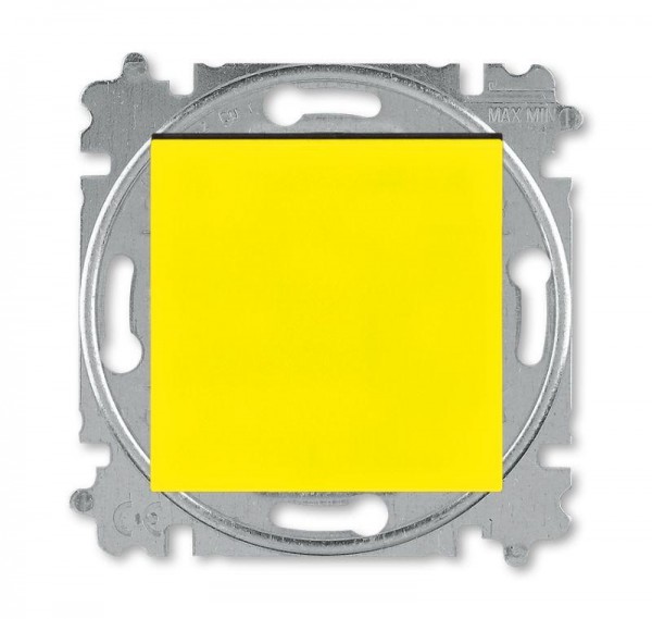  Выключатель кнопочный 1-кл. СП Levit IP20 желт./дым. черн. ABB 2CHH599145A6064 