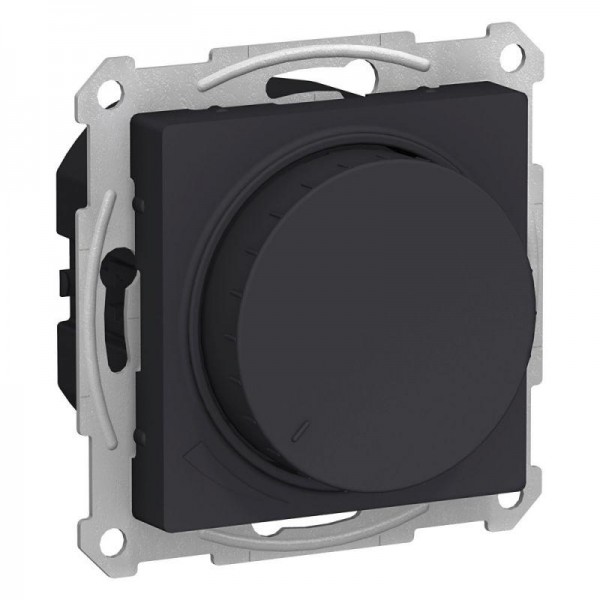  Механизм светорегулятора (диммера) AtlasDesign поворотно-нажимной 630Вт карбон SchE ATN001036 