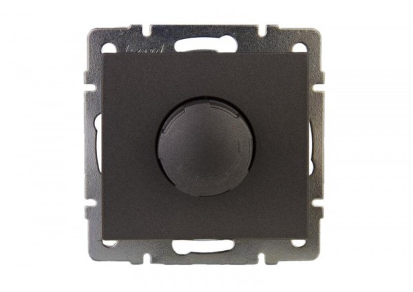  Механизм светорегулятора Рейн 500Вт с фильтром и предохранителем черн. графит мат. LEZARD 703-4188-117 