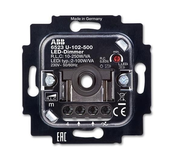  Механизм светорегулятора LED поворотный 2-100Вт/В.А ABB 2CKA006512A0335 