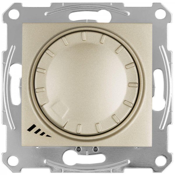  Светорегулятор (диммер) Sedna LED поворотно-нажимной универс. 4-400Вт титан SchE SDN2201268 