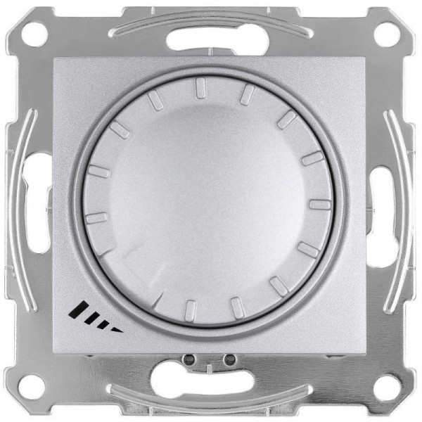  Светорегулятор (диммер) Sedna LED поворотно-нажимной универс. 4-400Вт алюм. SchE SDN2201260 